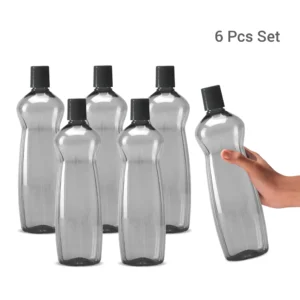 MILTON Pacific 1000 Pet Water Bottles, 1 Litre Each, Set of 6, Red | BPA Free | Leak Proof | Office Bottle | Gym Bottle | Home | Kitchen | Travel Bottle | Hiking | Treking Bottle | Reusable Bottle