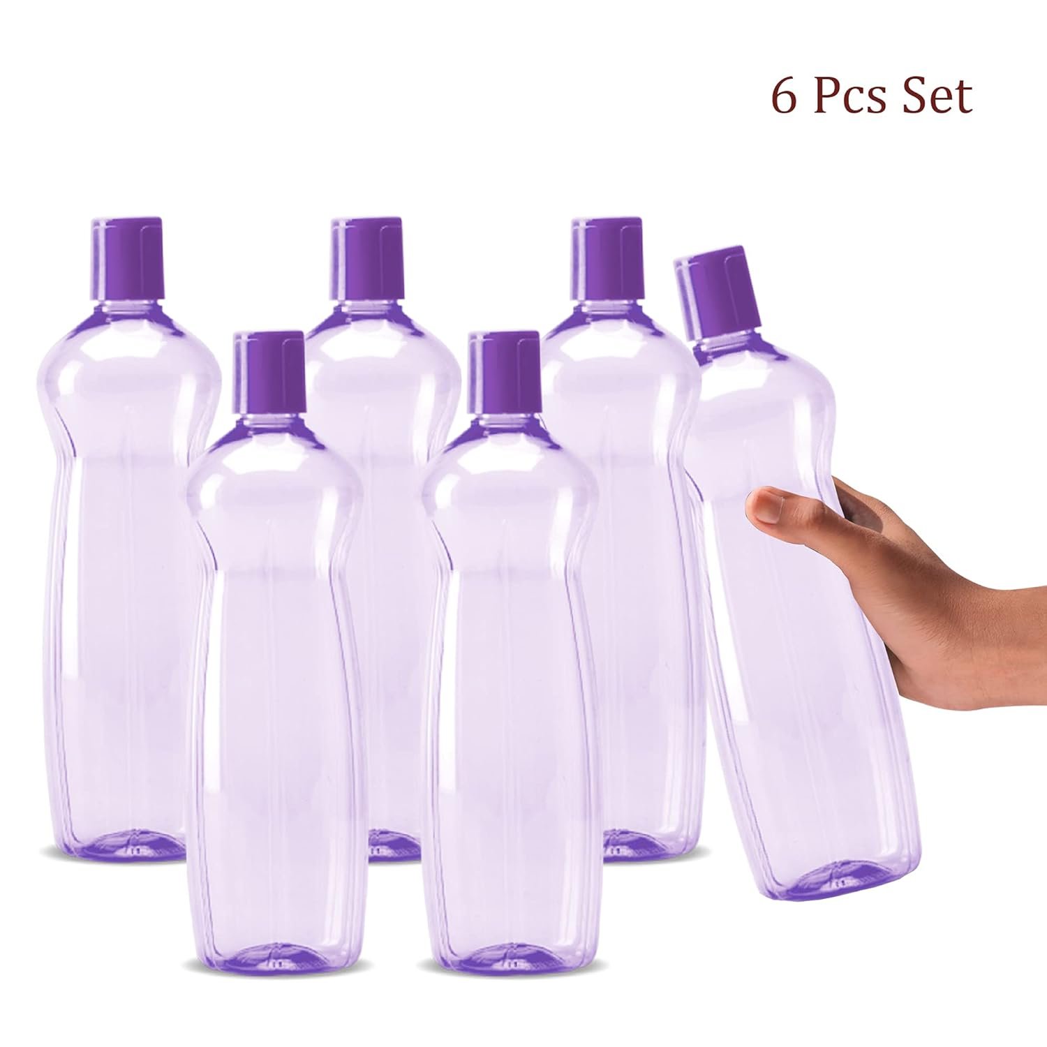 MILTON Pacific 1000 Pet Water Bottles, 1 Litre Each, Set of 6, Red | BPA Free | Leak Proof | Office Bottle | Gym Bottle | Home | Kitchen | Travel Bottle | Hiking | Treking Bottle | Reusable Bottle