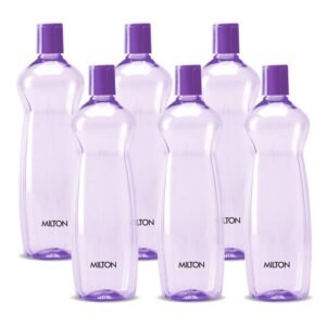 MILTON Pacific 1000 Pet Water Bottles, 1 Litre Each, Set of 6, Red | BPA Free | Leak Proof | Office Bottle | Gym Bottle | Home | Kitchen | Travel Bottle | Hiking | Treking Bottle | Reusable Bottle