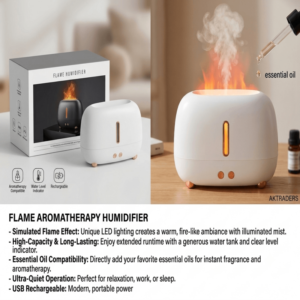 Flame Aromatherapy Humidifier ✨,air diffuser for fregnance,aroma,best for gifting and decoration🔥