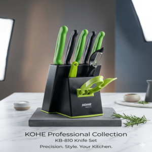 Upgrade your culinary game with the KOHE Professional Collection KB-810 Knife Set! 🔪✨,all in one set