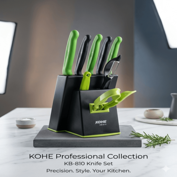Upgrade your culinary game with the KOHE Professional Collection KB-810 Knife Set! 🔪✨,all in one set