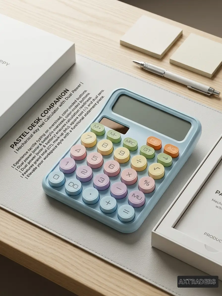 Multicolour calculator easy to use best in segment extra wide buttons to use