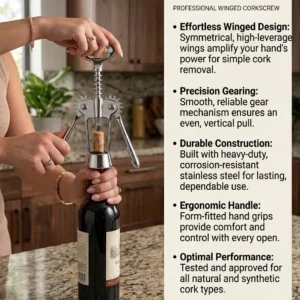 Wine bottle opener ss,stainless steel imported