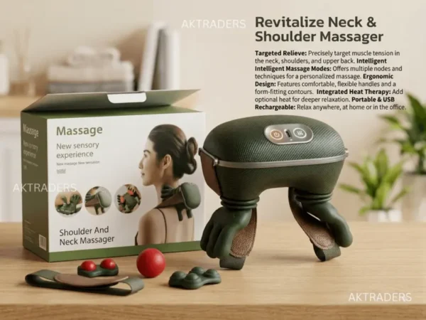 Revitalize Neck & Shoulder Massager easy to use rechargeable type-c charging