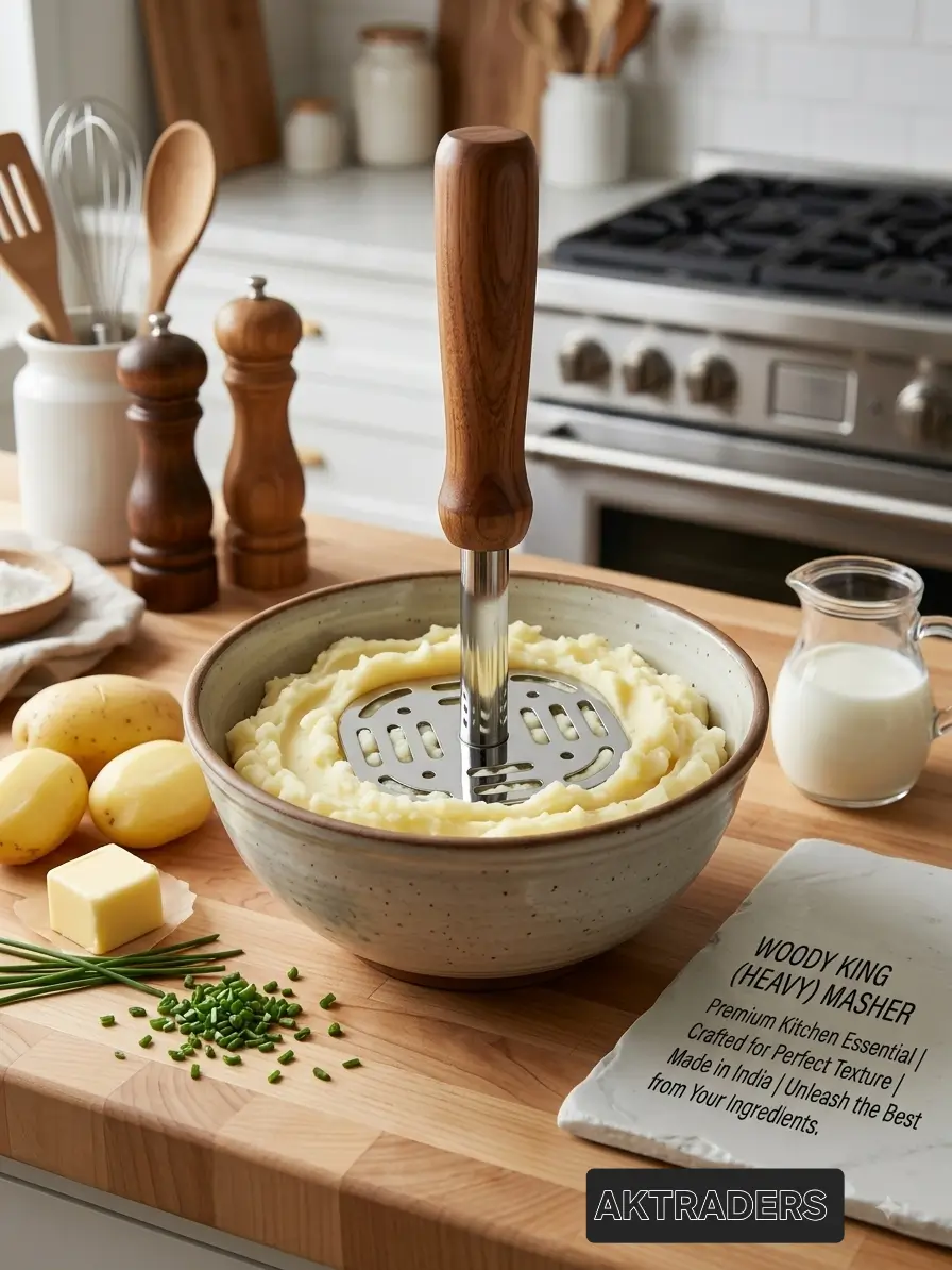 Wooden square masher for home use best wooden premium handle to use easy to use
