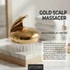 GOLD SCALP MASSAGER RELAX | REVITALIZE | RESTORE hair massager silicone bristle comb