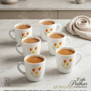 Cello cup set,mug,set of 6 pcs 180ml 18cl,pathar cup