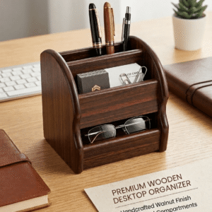 Premium Wooden Desktop Organizer wooden stand
