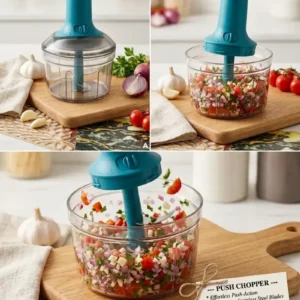 AKTRADERS Manual Push-Control Vegetable & Food Chopper choper