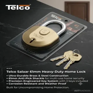 AKTRADERS Telco Salaar 61mm Heavy-Duty Home Security Padlock with 3 keys heavy and study lock