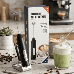Handheld Electric Milk Frother & Coffee Whisk – USB Rechargeable Foam Maker for Cappuccino, Latte, Cold Coffee & Eggs beater