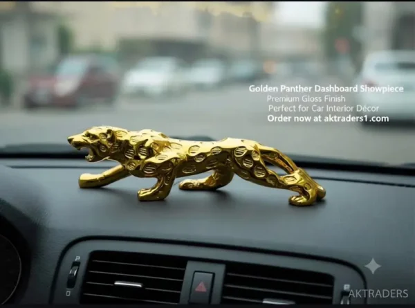Golden Panther Dashboard Showpiece best for gifting toys for children decoration