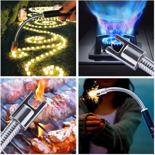 -NsNPrrcB2WT-UEmLe9p Rechargeable USB Electric Arc Lighter – 360° Flexible Neck, Flameless, Windproof Lighter with LED Battery Indicator